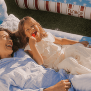 Red, White & Blue Kids Castle Sleepover Bed - 4th of July Air Mattress
